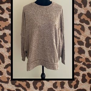 Zenana Tan Hi-Low Pocket Sweater Size XL